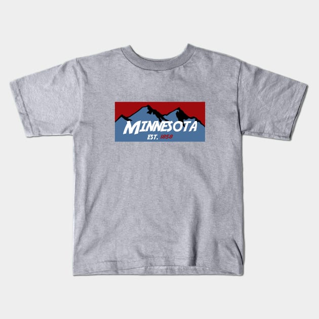 Minnesota Mountains Kids T-Shirt by AdventureFinder